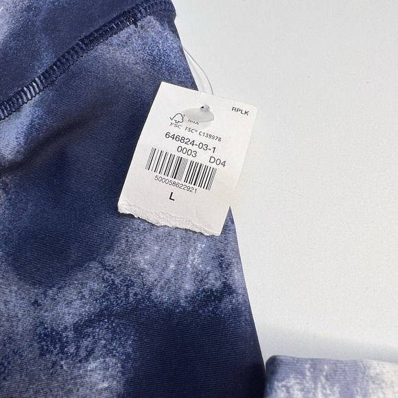 Old‎ Navy High Rise PowerSoft Leggings Women L Blue Gym Running Workout New - Picture 7 of 10